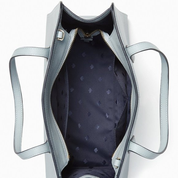 New Kate Spade Rowe Medium Top Zip Satchel in Pebble Leather Avalon Mist - Picture 4 of 4